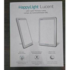 Verilux HappyLight Lucent LED Light Therapy Lamp 10000 Lux UV-Free White VT22